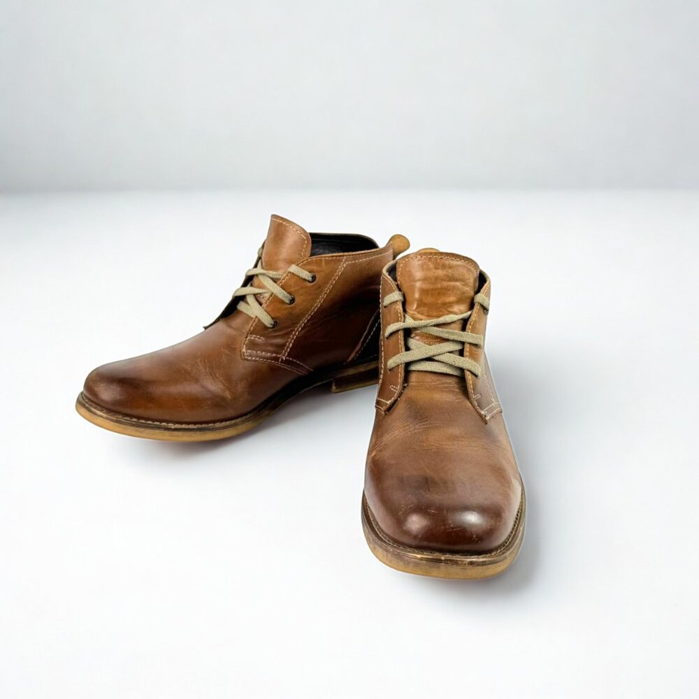 Bed Stu Draco Brown Leather Chukka Boots - Distressed Boots – Men’s Size 9.5 - Picture 3 of 11